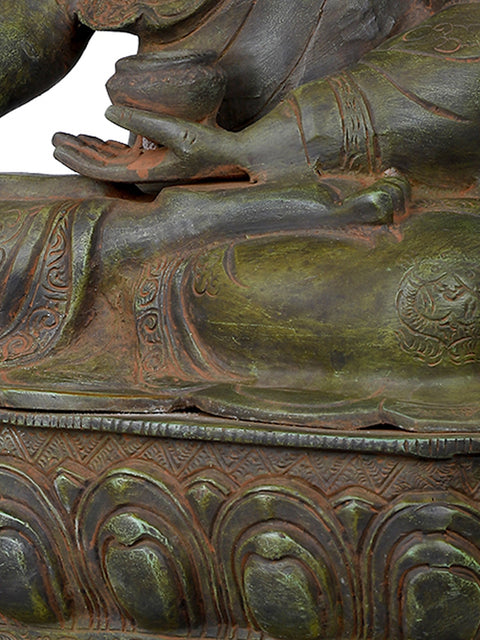 16" Tibetan Buddhist Medicine Buddha In Brass | Handmade | Made In India