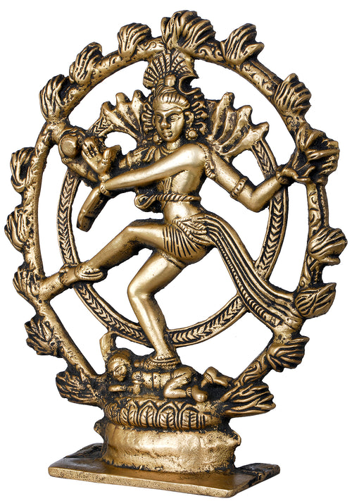9" Handmade Nataraja Brass Statue for Pooja