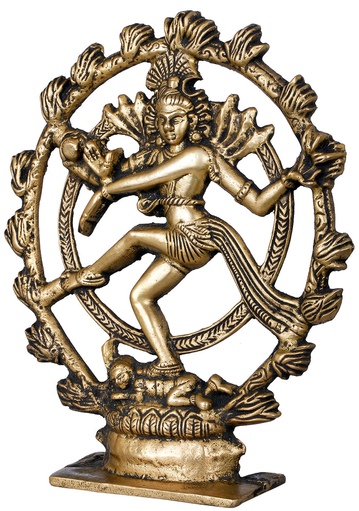 9" Nataraja Brass Murti | Handmade Lord Nataraja Idol | Made in India