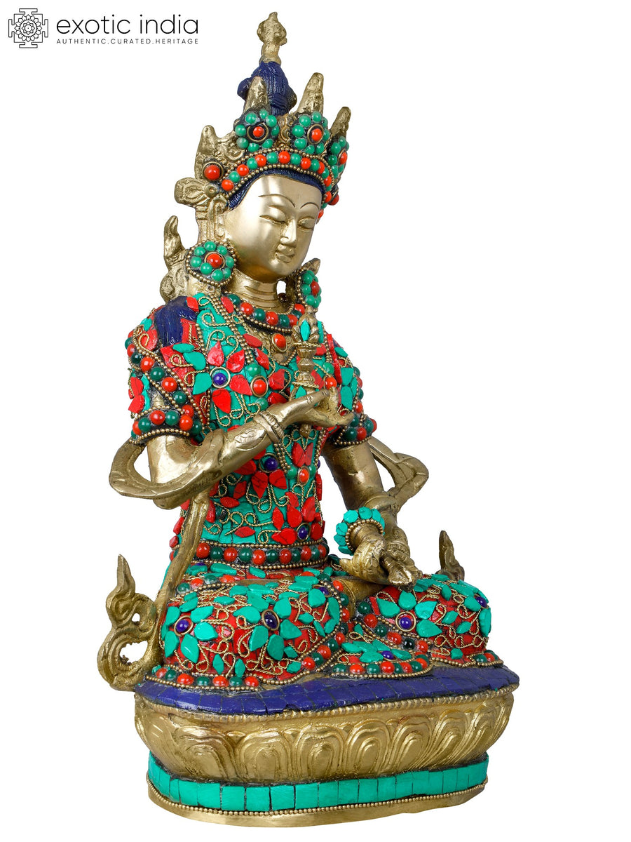 12" Handmade Vajrasattva Brass Statue for Pooja