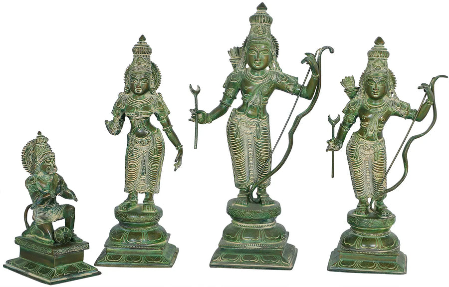 17" Rama Durbar Handmade Brass Statue