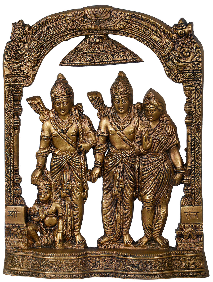 11" Rama Durbar Brass Table Statue Handmade