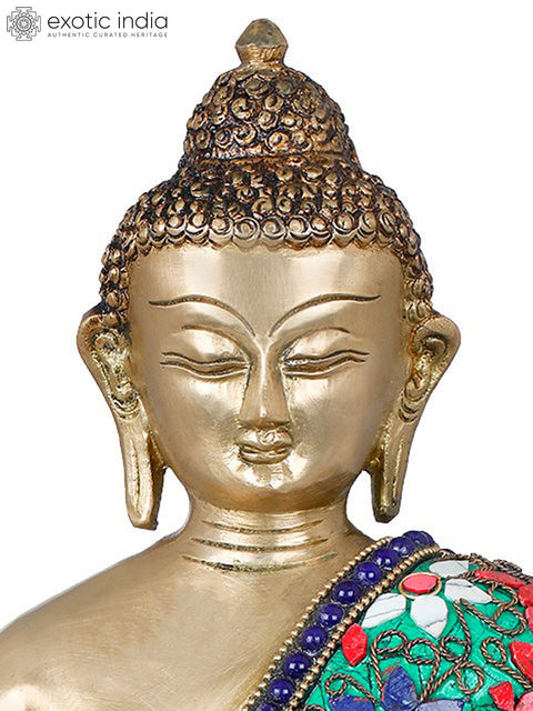 11" Medicine Buddha - Tibetan Buddhist Healing Buddha In Brass | Handmade | Made In India