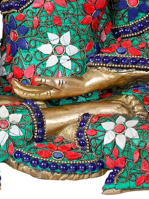 11" Medicine Buddha - Tibetan Buddhist Healing Buddha In Brass | Handmade | Made In India