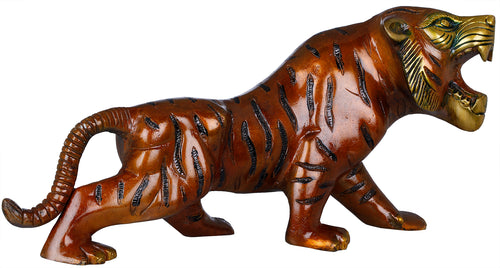 Brass Tiger Statue Handmade Home Decor