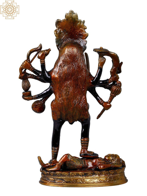 10" Goddess Kali Brass Sculpture | Handmade Sacred Home Statue