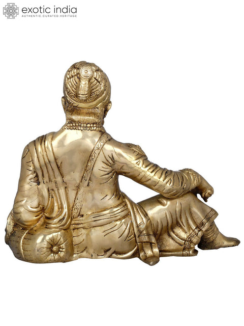12" Chhatrapati Shivaji Maharaj In Brass | Handmade | Made In India