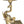 17" Dancing Ganesha Lamp Supported on Acrobat Elephant's Trunk in Brass