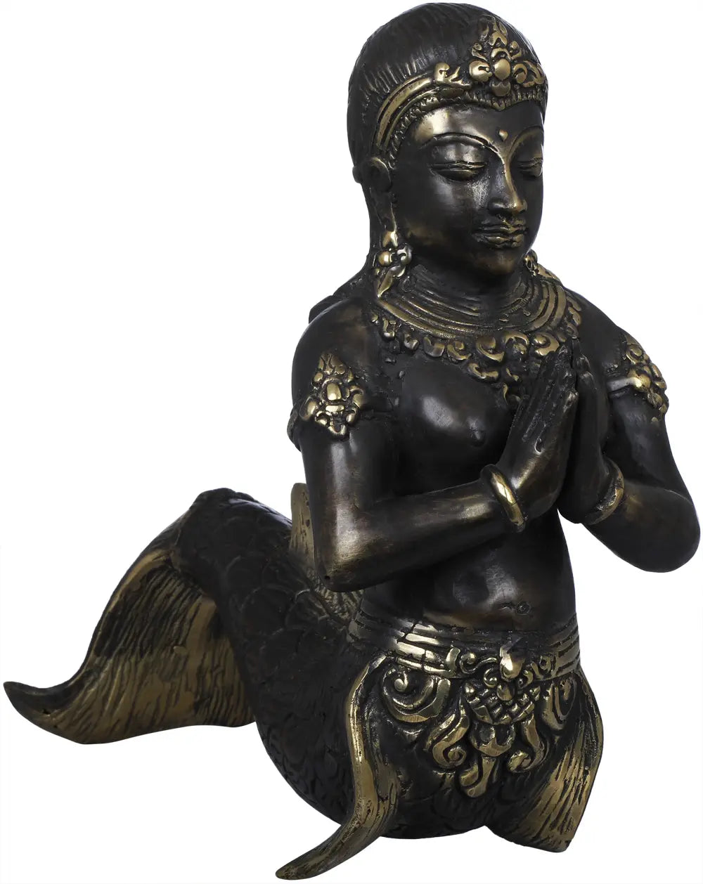 8" Matsya Kanya In Brass | Handmade | Made In India