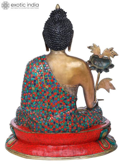 28" Large Medicine Buddha (Tibetan Buddhist) In Brass | Handmade | Made In India