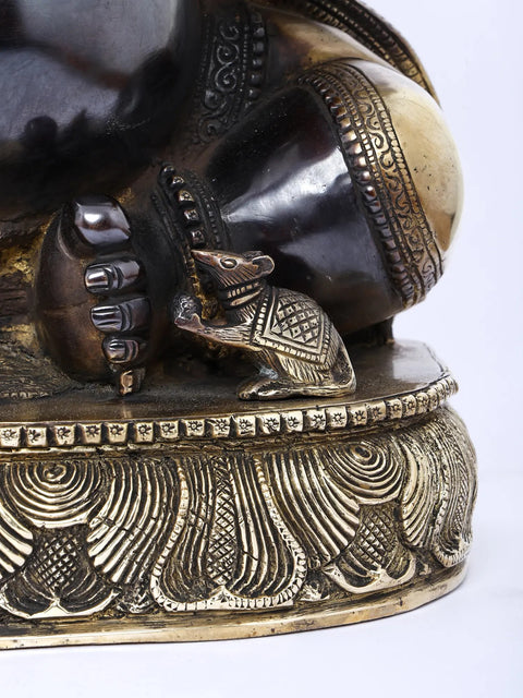 19" Superfine Blessing Surya Ganesha in Brass | Handmade | Made in India