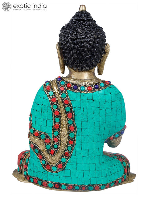 9" Gautama Buddha - Tibetan Buddhist In Brass | Handmade | Made In India