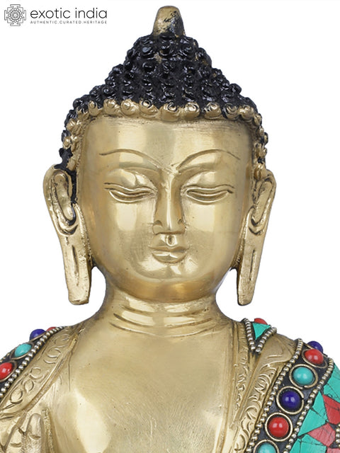 9" Gautama Buddha - Tibetan Buddhist In Brass | Handmade | Made In India