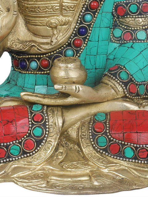 9" Gautama Buddha - Tibetan Buddhist In Brass | Handmade | Made In India