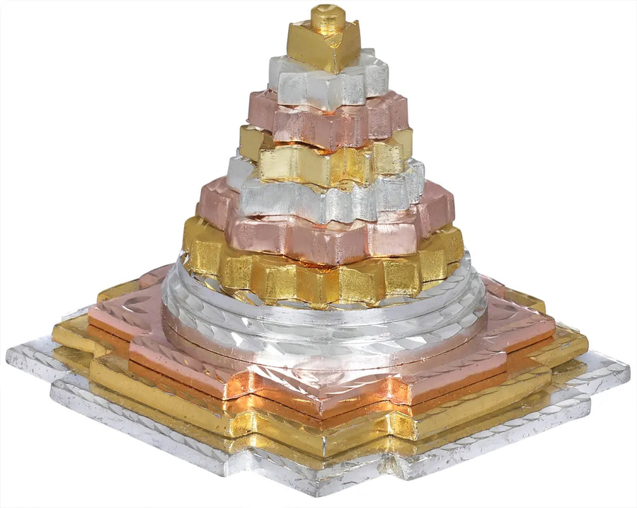 2" Shri Yantra Maha Meru Brass Idol Handmade