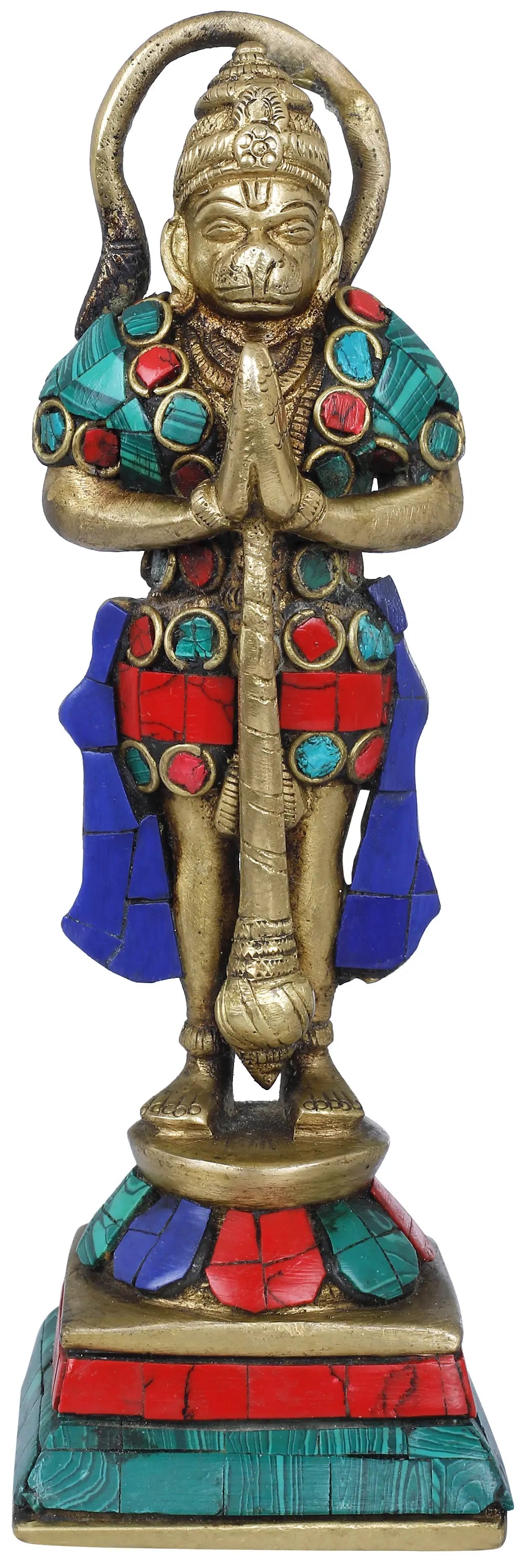 7" Bhagawan Hanuman Brass Sculpture | Handmade | Made in India