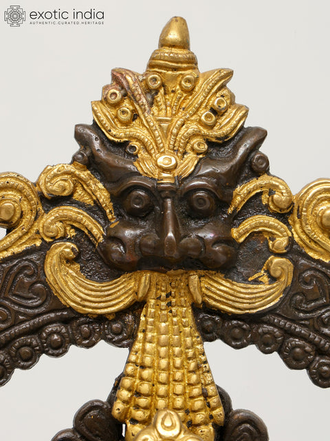14" Ashtabhuja Dhari Simhavahini Durga In Brass | Handmade | Made In India