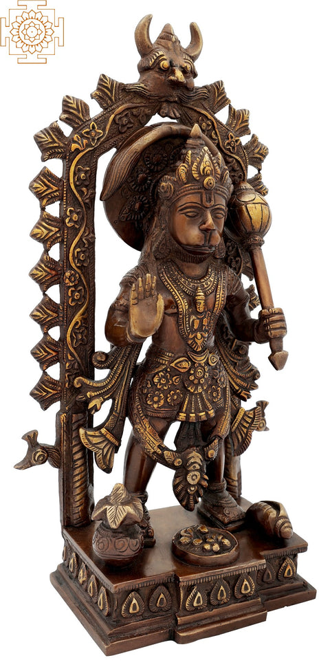 12" Mahabali Hanuman In Brass | Handmade | Made In India