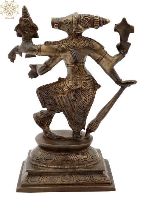 8" Brass Varaha Idol - Avatar of Bhagawan Vishnu | Handmade | Made in India