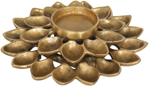 Brass Candle Stand with Twenty-Six Wicks Lamp Base Home Decor