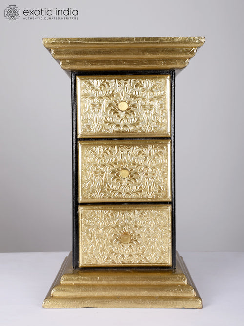 Handmade Brass Pedestal Statue for Home Decor