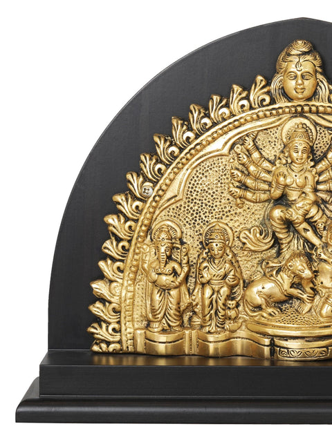 11" Ekchala Devi Durga Brass Sculpture | Handmade | Made in India