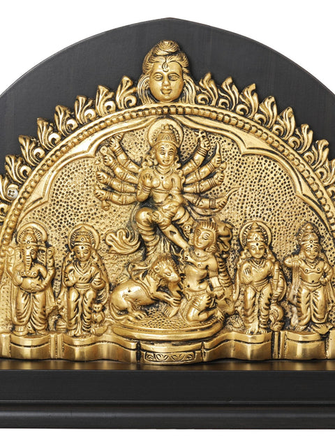 11" Ekchala Devi Durga Brass Sculpture | Handmade | Made in India
