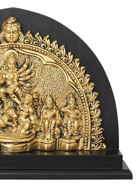 11" Ekchala Devi Durga Brass Sculpture | Handmade | Made in India