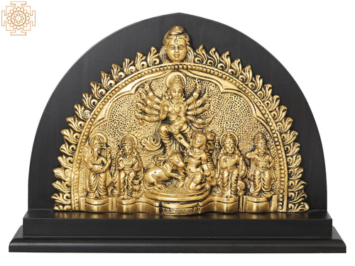 11" Ekchala Devi Durga Handmade Brass Statue