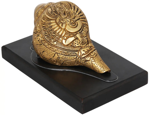 5" Sixteen-Armed Dancing Ganesha Brass Idol for Car Dashboard