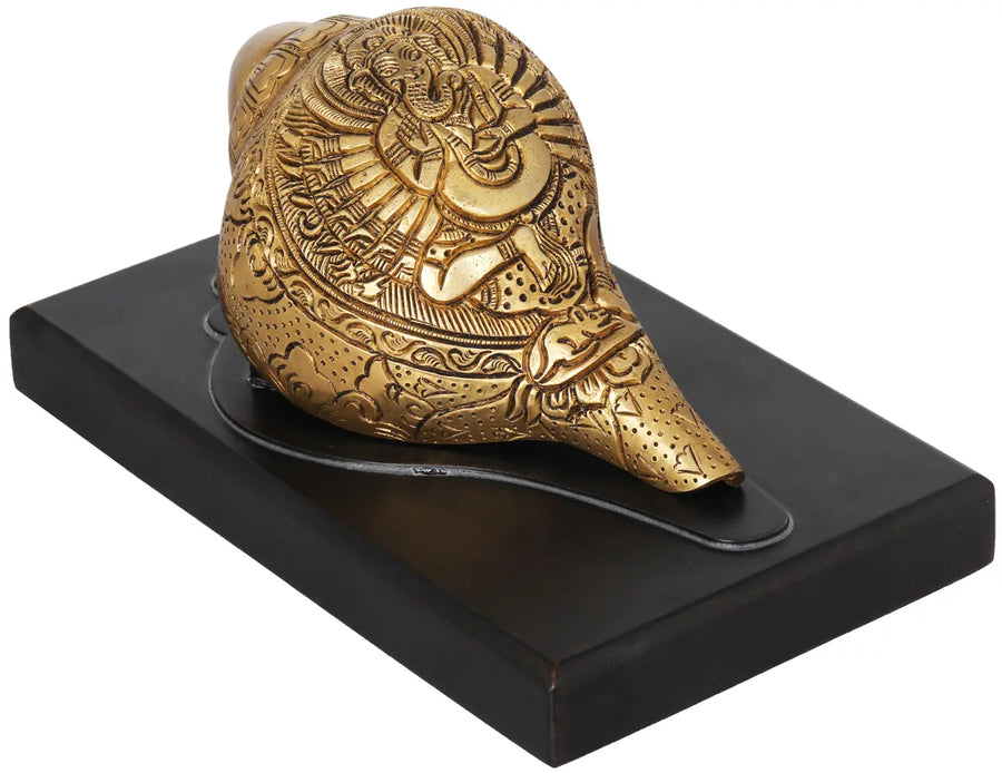 5" Sixteen-Armed Dancing Ganesha Brass Idol for Car Dashboard