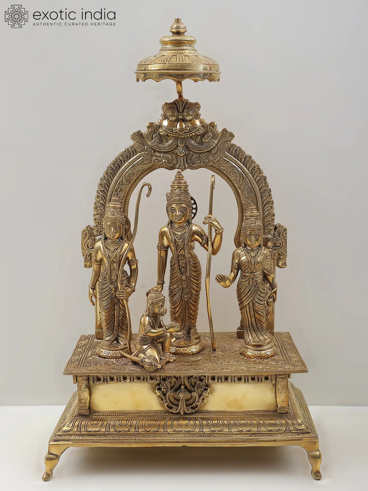 18" Rama Darbar Brass Statue | Indian Handcrafted Idol