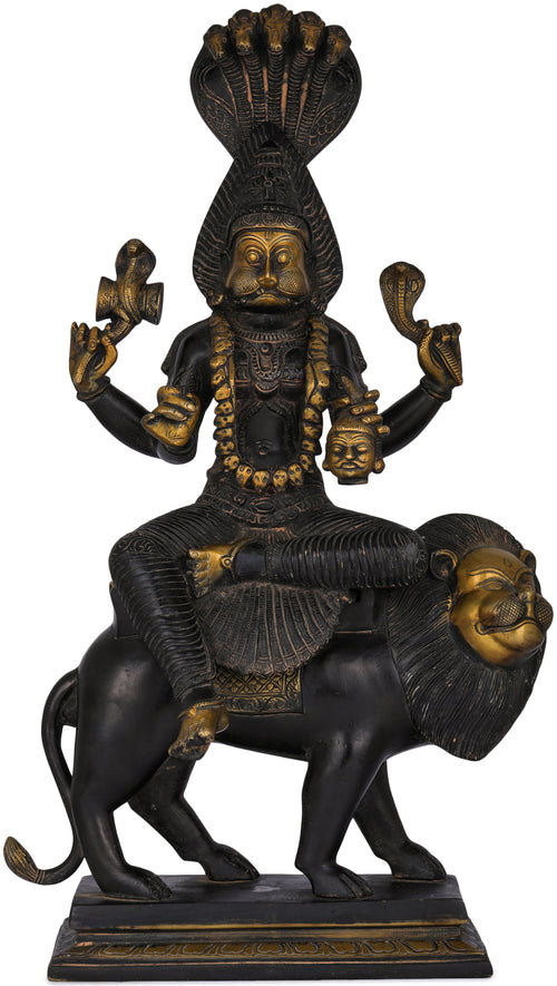 19" Maha Pratyangira Devi Brass Statue for Pooja