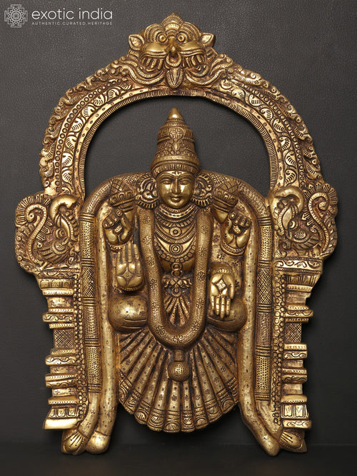 20" Goddess Meenakshi Brass Wall Hanging Handmade