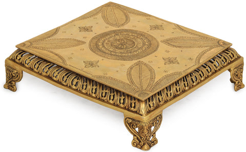 Flower Engraved Chowki