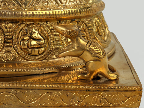 13" Blessing Ganesha Fine Quality Handmade Brass Statue