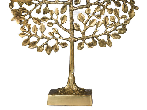 Three Wax Diyas Holder Tree of Life on Stand