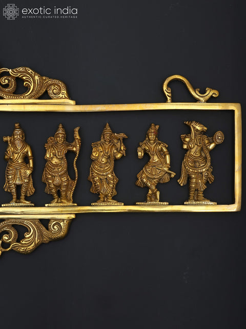 21" Dashavatara Wall Hanging Brass Statue - The Ten Incarnations of Lord Vishnu | Handmade