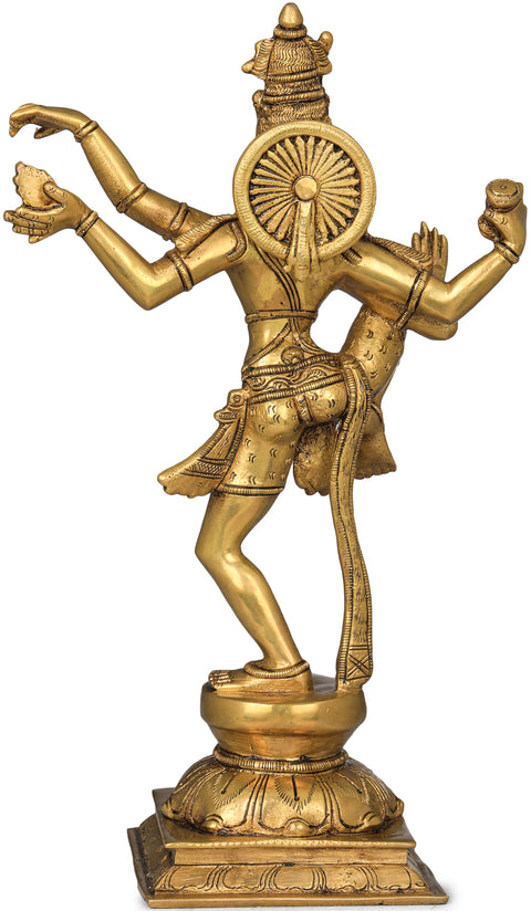 12" Lord Shiva's Tandava in Brass | Handmade | Made In India