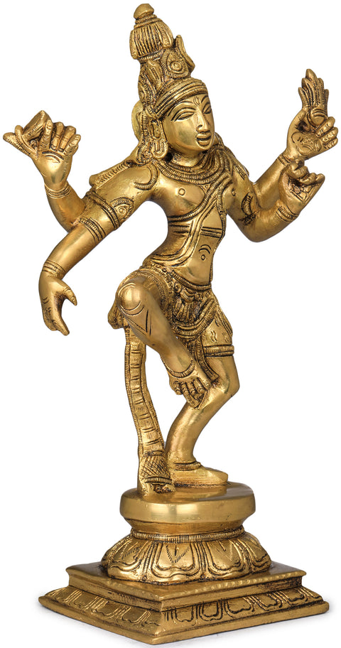 11" Shiva's Tandava - 2 In Brass | Handmade | Made In India