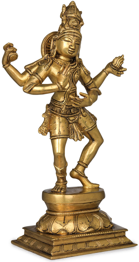 12" Shiva's Tandava - 3 In Brass | Handmade | Made In India