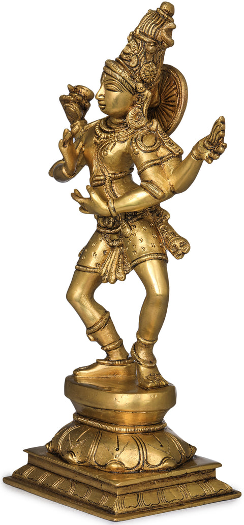 12" Shiva's Tandava - 3 In Brass | Handmade | Made In India
