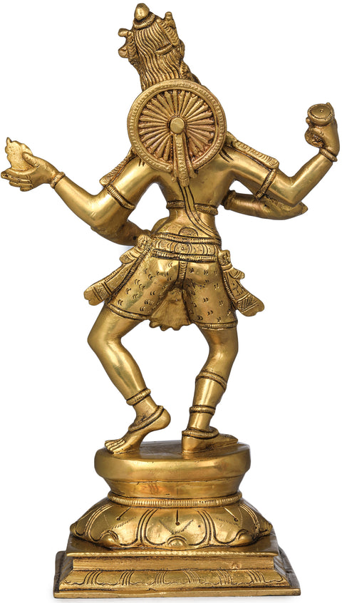 12" Shiva's Tandava - 3 In Brass | Handmade | Made In India