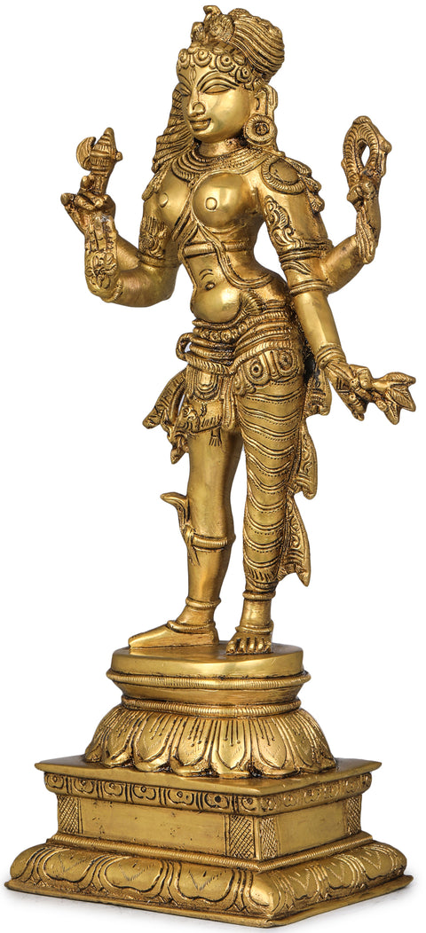13" Ardhanarishvara In Brass | Handmade | Made In India