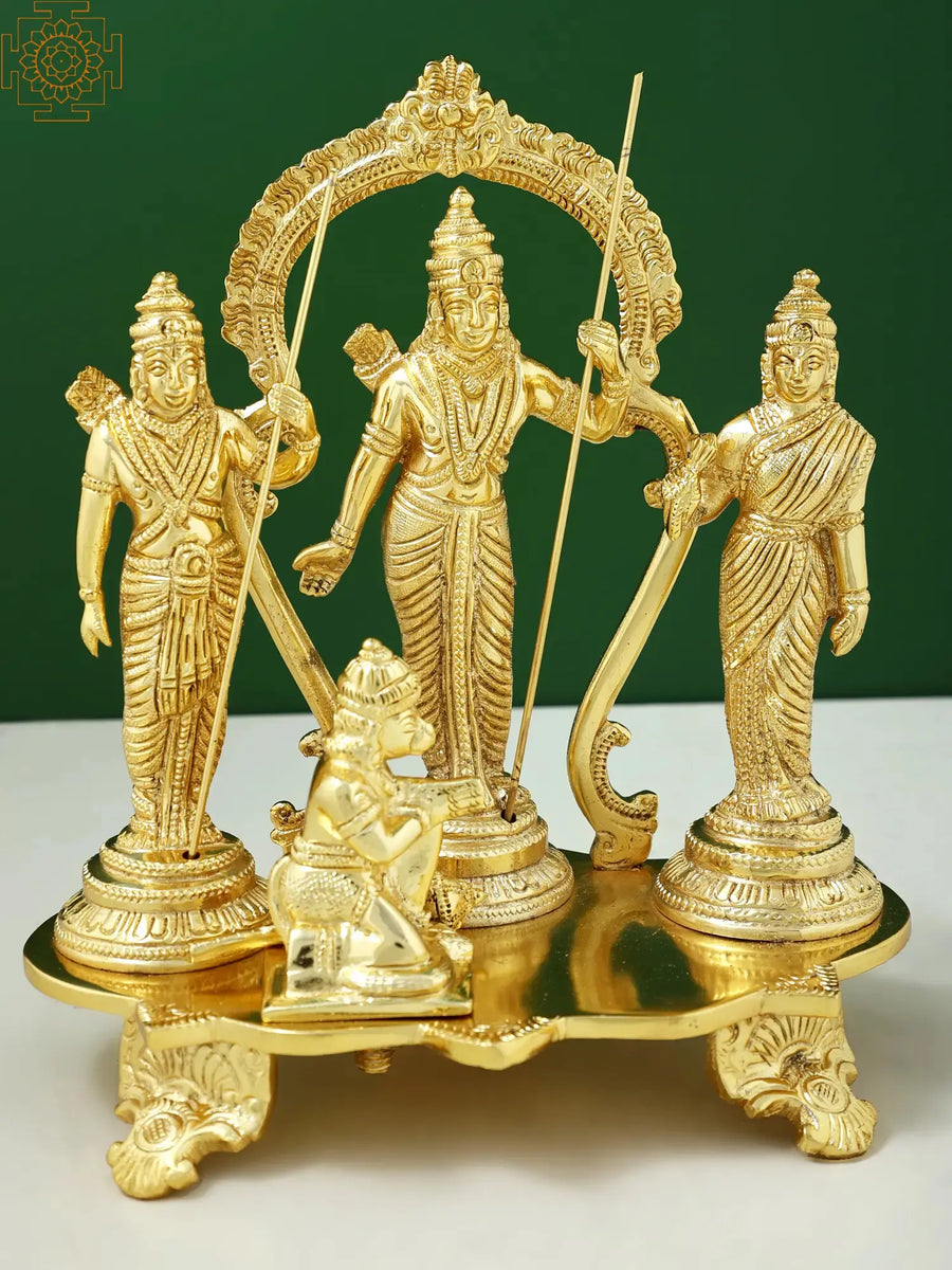 7" Ram Darbar Brass Statue for Pooja