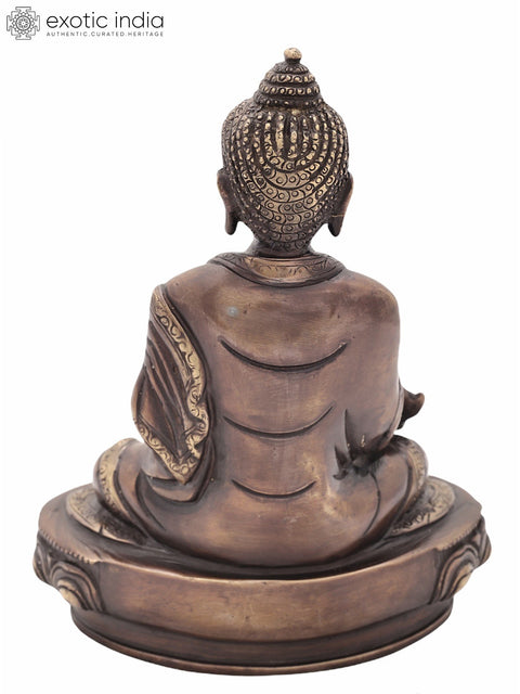 8" Tibetan Buddhist Medicine Buddha In Brass | Handmade | Made In India