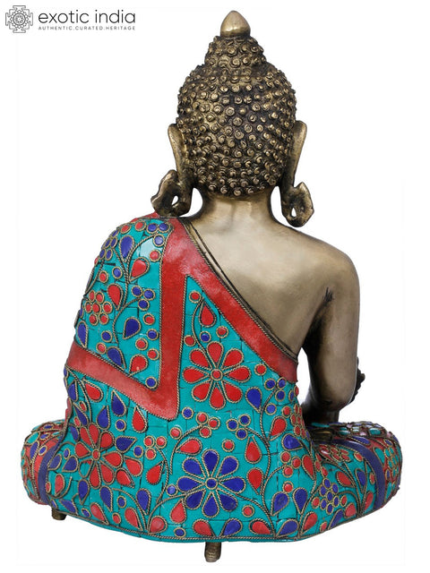 11" Tibetan Buddhist Healing Deity Medicine Buddha In Brass | Handmade | Made In India