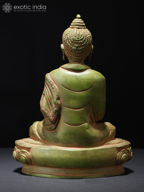 8" Lord Buddha in Vitark Mudra - Tibetan Buddhist In Brass