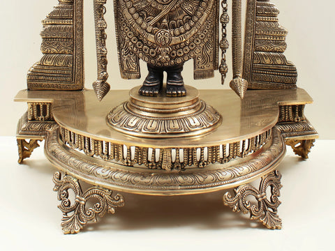 25" Superfine Lord Venkateshvara as Lord Balaji Brass Statue | Handmade
