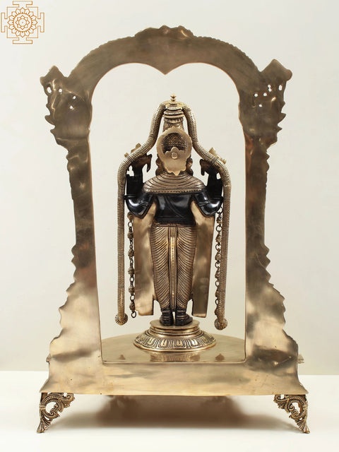 25" Superfine Lord Venkateshvara as Lord Balaji Brass Statue | Handmade